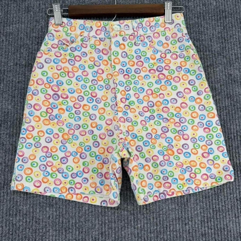 Vintage Not Guilty shorts women's size 14 colorful polka dot Y2K festival